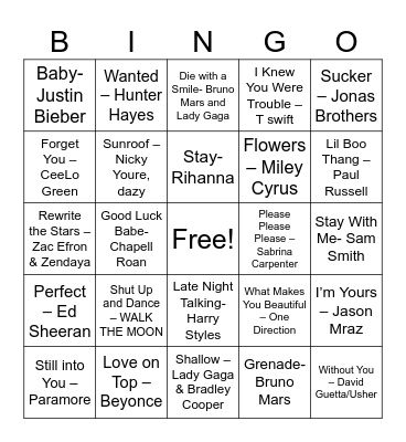 Valentine's Day - Modern Bingo Card