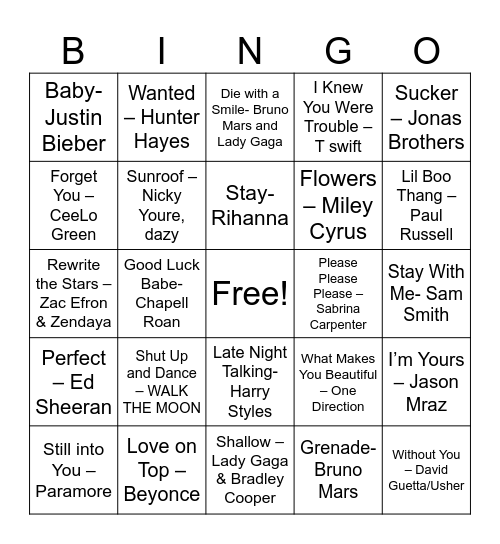 Valentine's Day - Modern Bingo Card