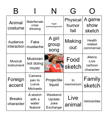 SNL 50th Bingo Card