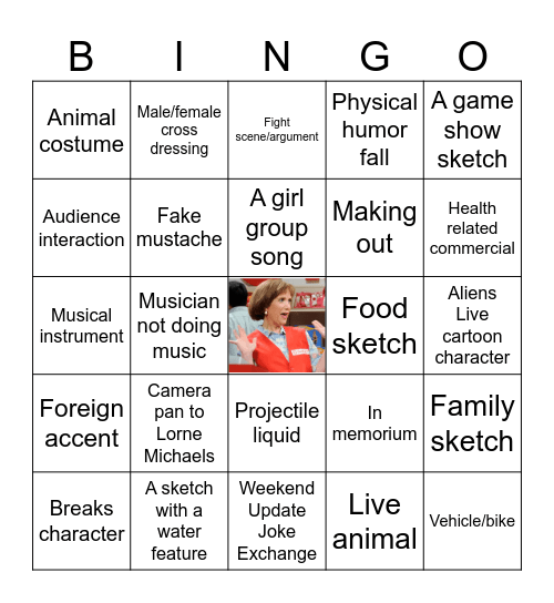 SNL 50th Bingo Card