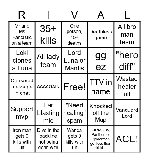 Mrbl Rible Bingo Card
