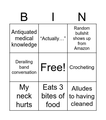 Ur mom bingo Card