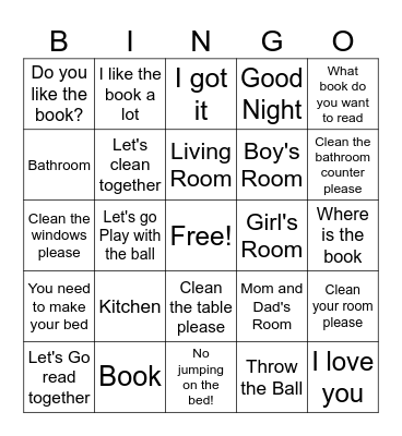Spanish Bingo Card