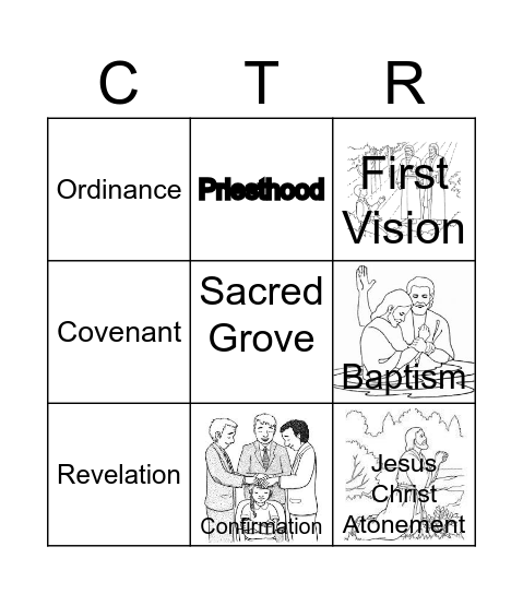My Gospel Words Bingo Card