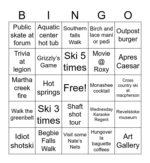 revy really hard (Feb 23-March 7) Bingo Card