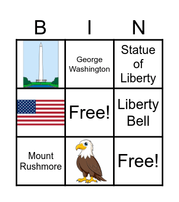US Bingo Card
