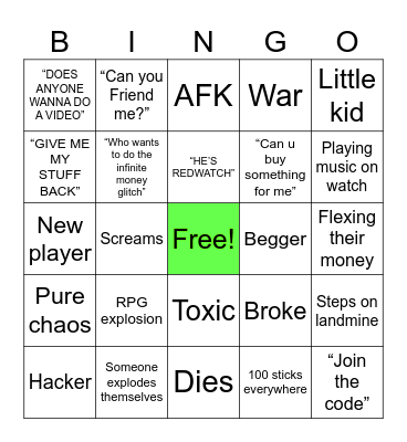 Jaces animal company bingo Card