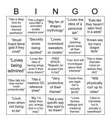 Dragon Bingo 2 Bingo Card
