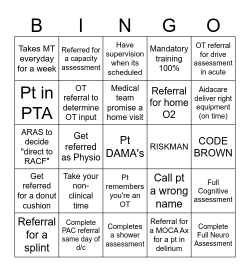 BINGO Card