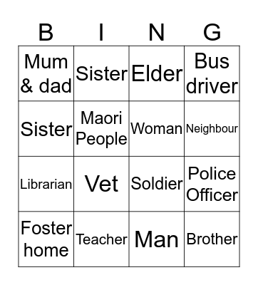 Staff at work and neighbours Bingo Card