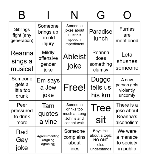 Silver Star 7 Bingo Card