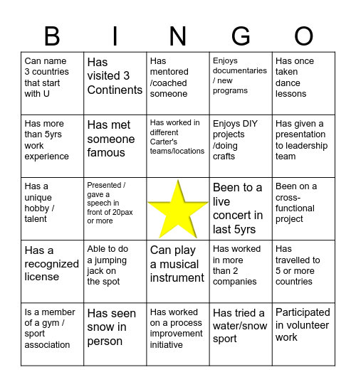 Fact Finding v3 Bingo Card