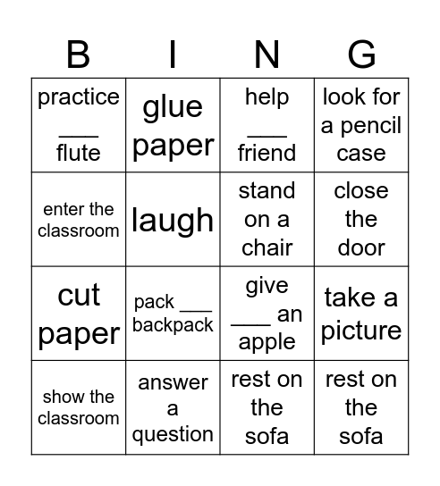 Hang Out 3!_Unit 4 Bingo Card