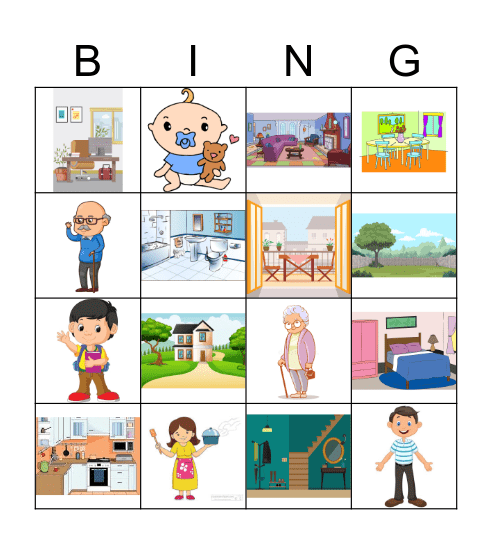 House - Rooms Bingo Card