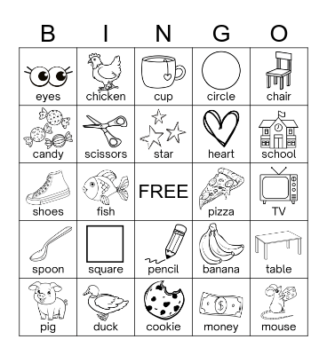 "I SEE" Bingo! Bingo Card
