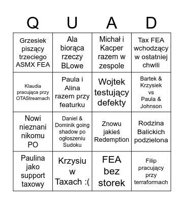 Quad Sudoku Bingo Card