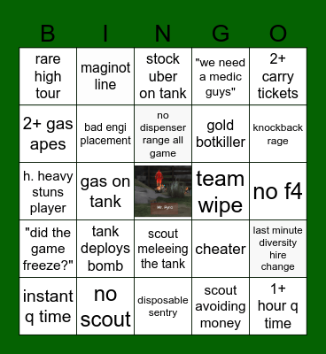Steel Trap Bingo Card