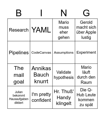 Bullshit Bingo Card