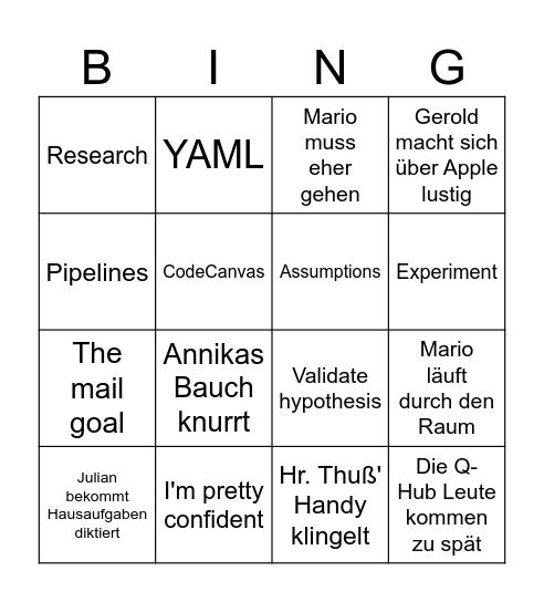 Bullshit Bingo Card