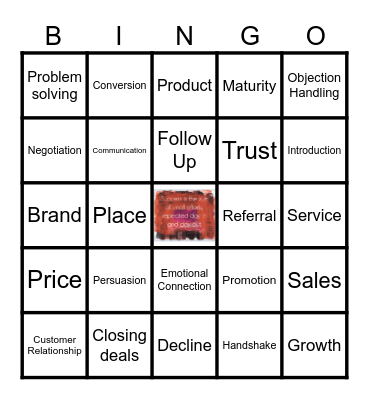 Personal Branding and Sales Bingo Card