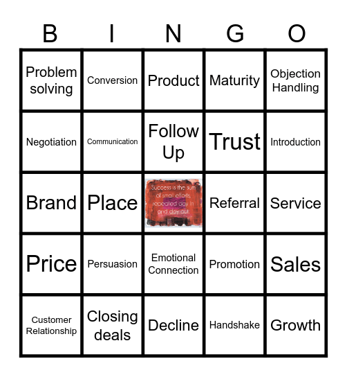 Personal Branding and Sales Bingo Card