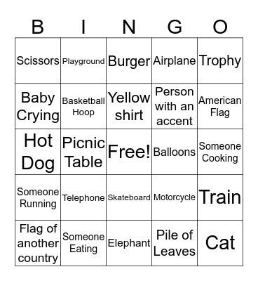 TV Bingo Card