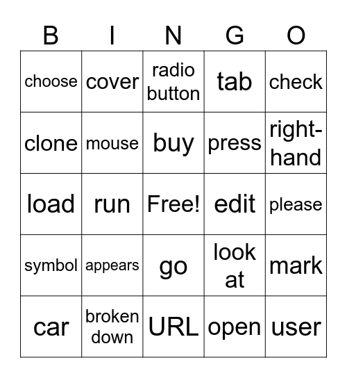 Banned Words Bingo Card