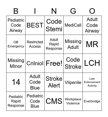 Huddle Game Bingo Card