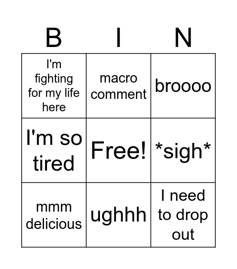 alejandra lingo bingo Card