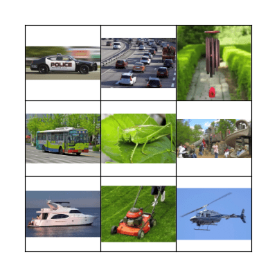 Outside Sounds Bingo Card