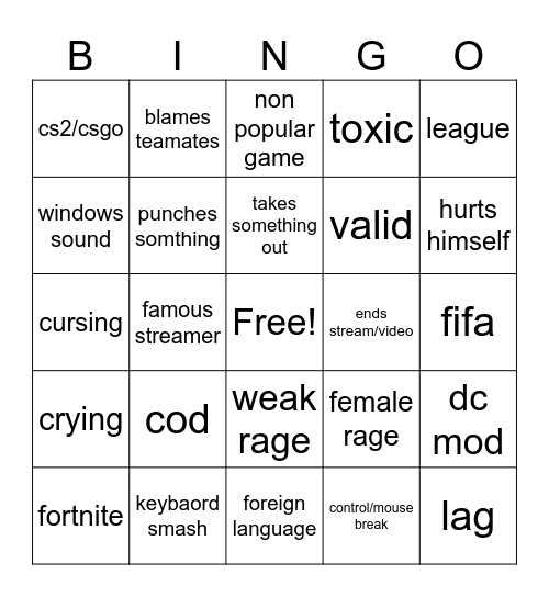 Bingo Card