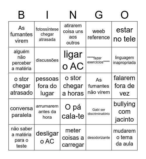 we are the CP Bingo Card