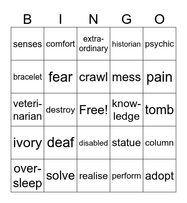 5a L 21-24 Bingo Card