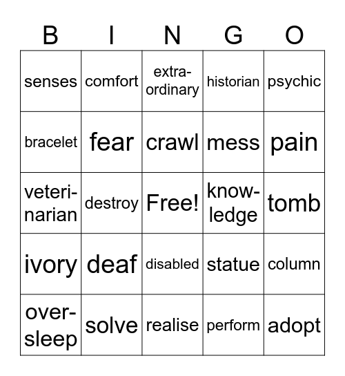 5a L 21-24 Bingo Card