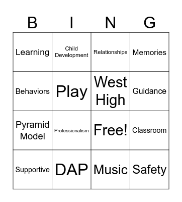 TECTA Bingo Card