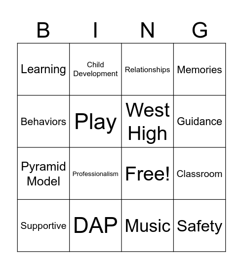 TECTA Bingo Card