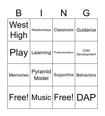 TECTA Bingo Card