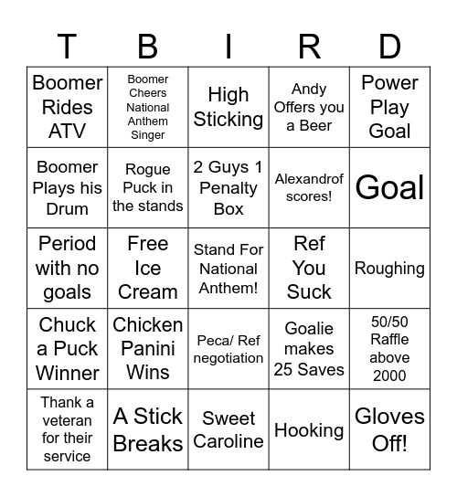 Military Appreciation Bingo Card