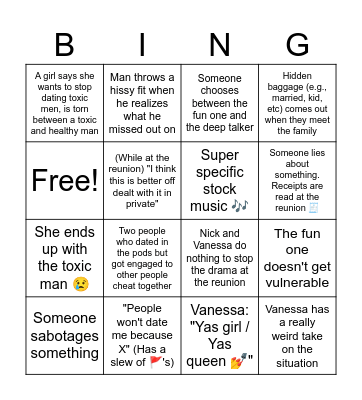 LIB Squad Bingo Card