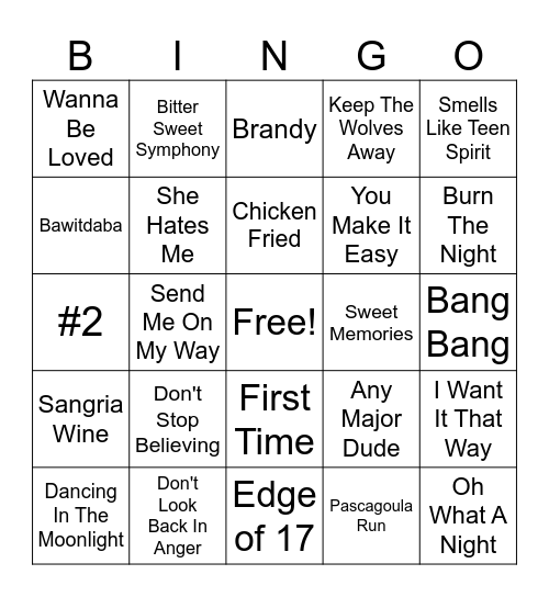 Staff Picks Bingo Card