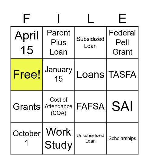 Get the Max, File Your Tax Bingo Card