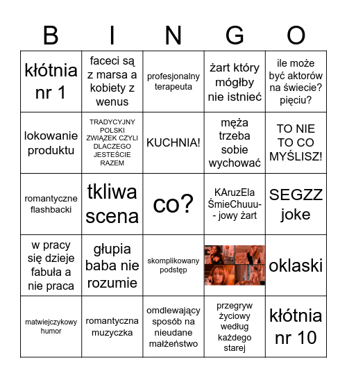 Dzień z dziewczyną Antka Bingo Card