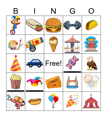 Spring Carnival Bingo Card