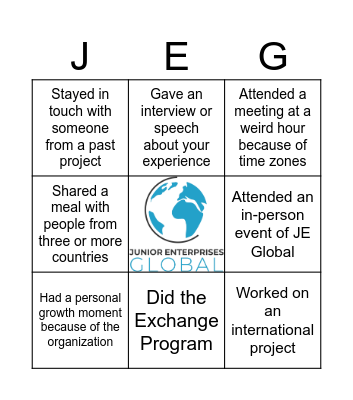 Alumni Affairs Event Bingo Card