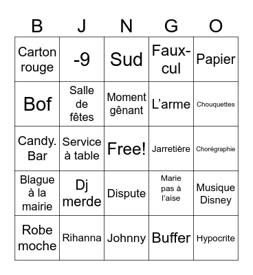Bingo sans titre Bingo Card