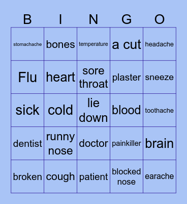 HEALTH MATTERS Bingo Card