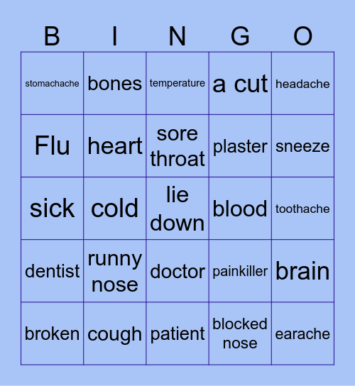 HEALTH MATTERS Bingo Card