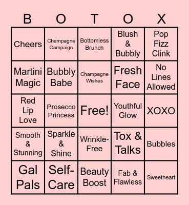 Botox & BINGO Card