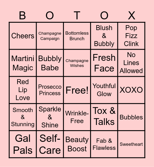 Botox & BINGO Card