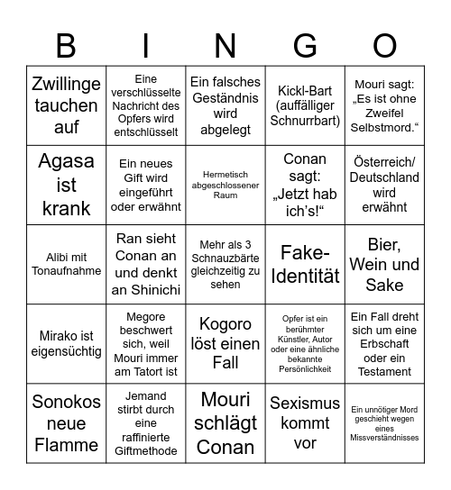 Verena's Bingo II Bingo Card
